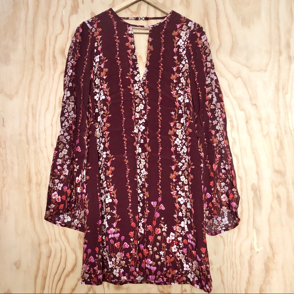 ✨NWOT✨ UO • Burgundy Floral Dress - Picture 1 of 5